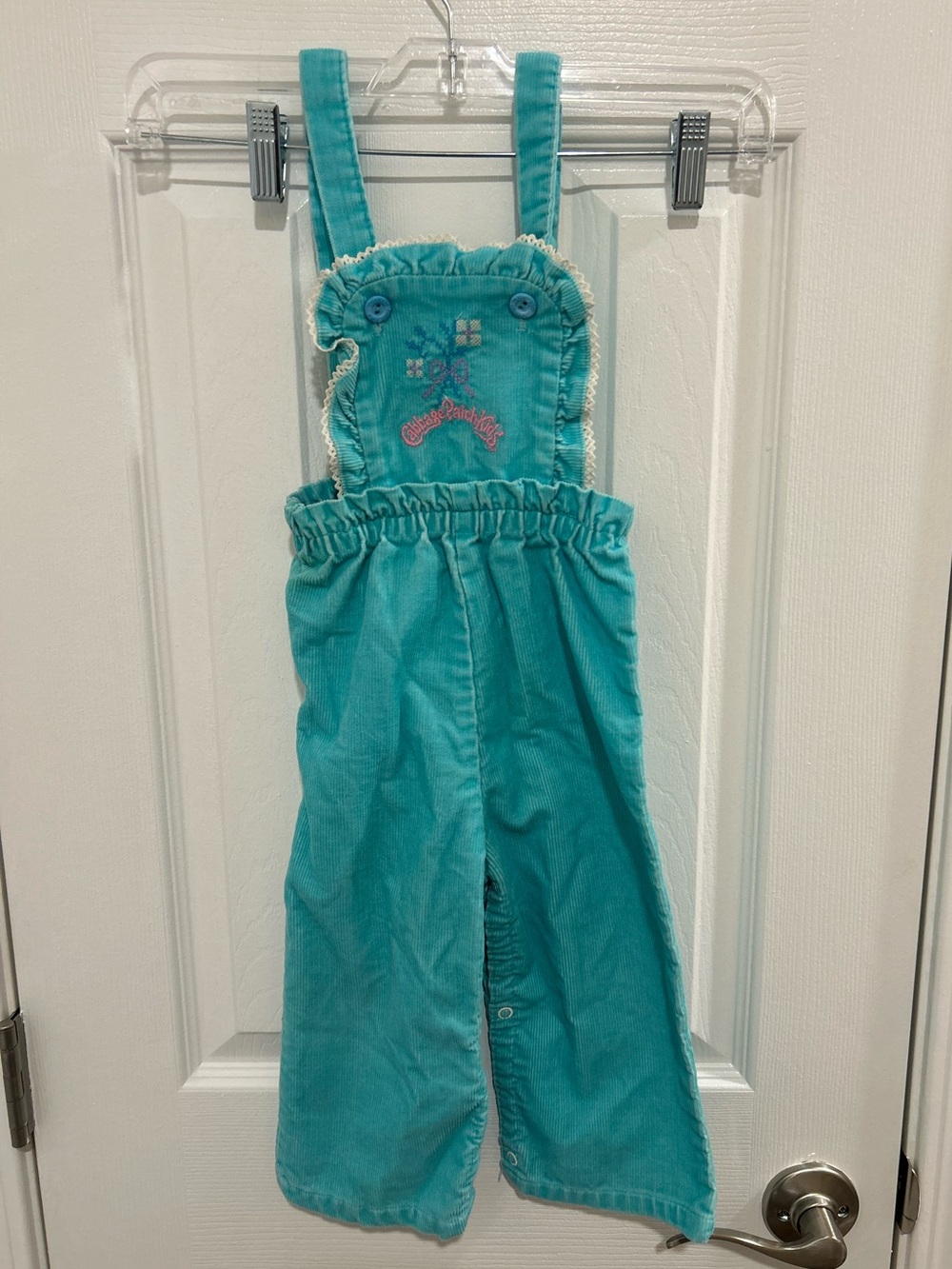 Cabbage Patch Kids Vintage 80s Toddler Overalls Size 24 Months Embroidered